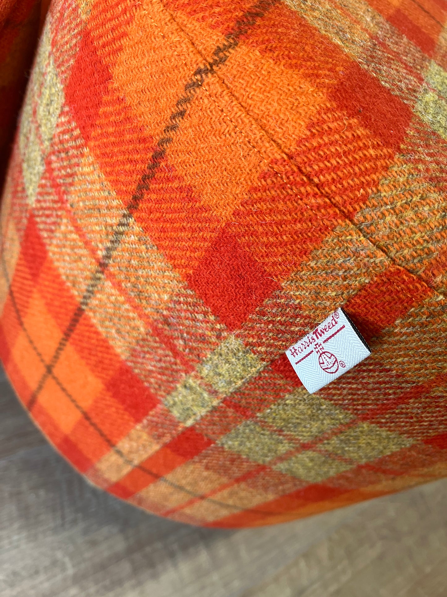 Macallan Oak Whisky Barrel Top Harris Tweed 'Wee Dram' Table Footstool