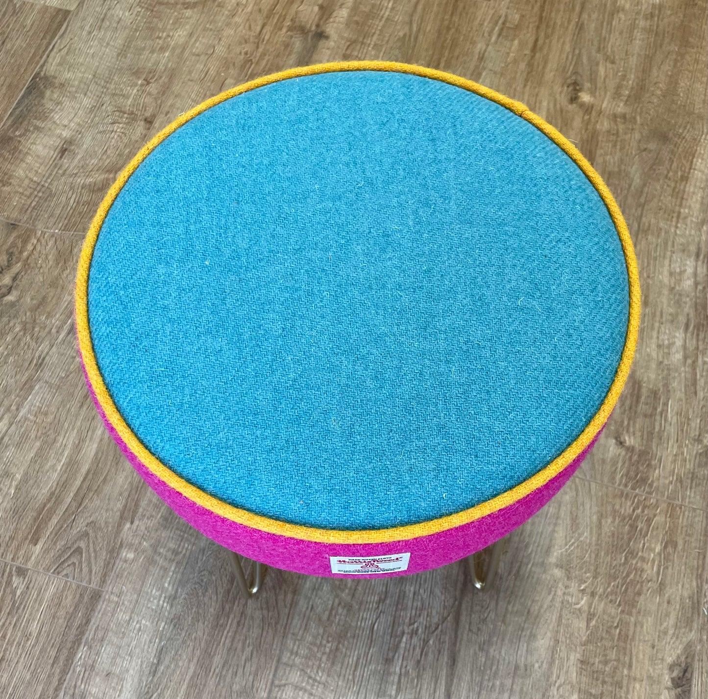 Rainbow Harris Tweed Hairpin Stool